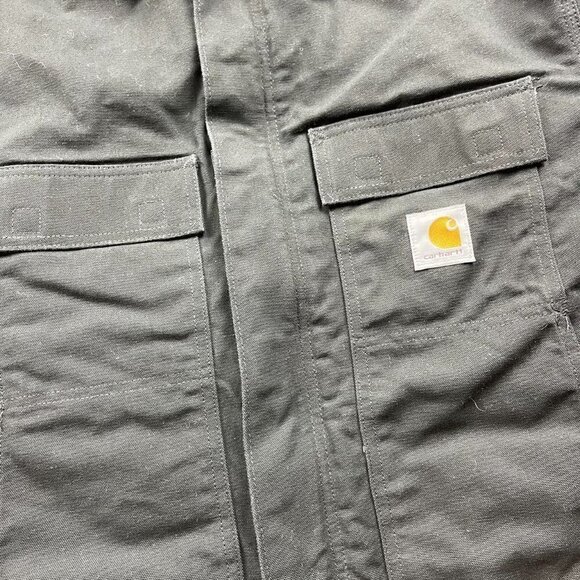 Carhartt duck work jacket embroidered back piece XL men’s black - Picture 3 of 4